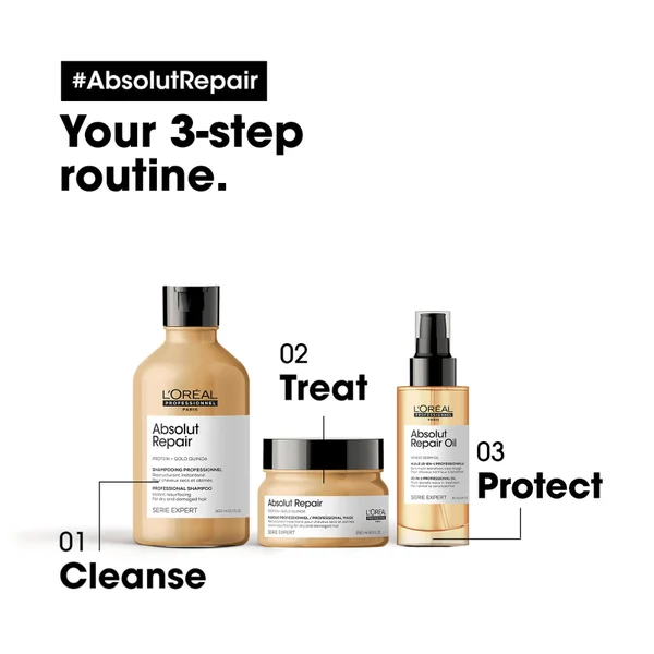 L’Oréal Professionnel Serie Expert Absolut Repair 10 In 1 Leave In Oil For Dry And Damaged Hair 90ml - Image 5
